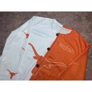 Texas Longhorns NCAA Women's Textured Long Sleeve Button Up Shirt , Size Small
